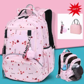 Large Capacity Student School Backpackl Printed School Bags Bookbags