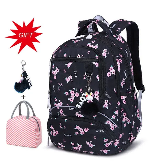 Large Capacity Student School Backpackl Printed School Bags Bookbags