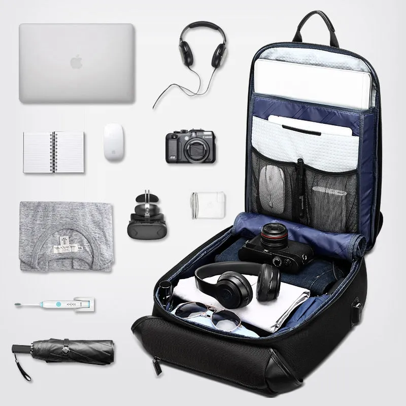 Large Capacity Top Loaded Travel USB Charging Laptop Backpack