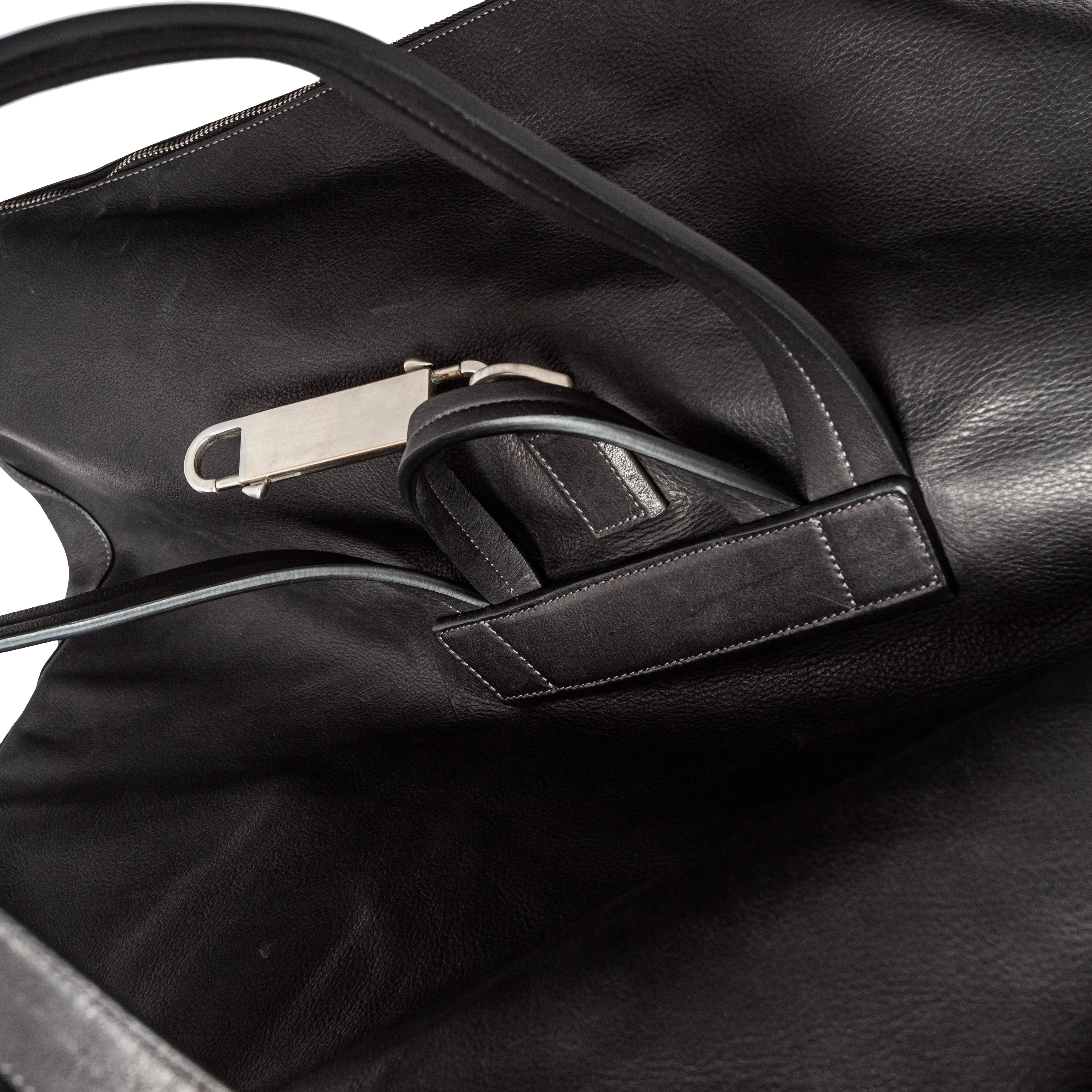 Larry Degrade Metallic Gradient and Black Leather Mega Duffle