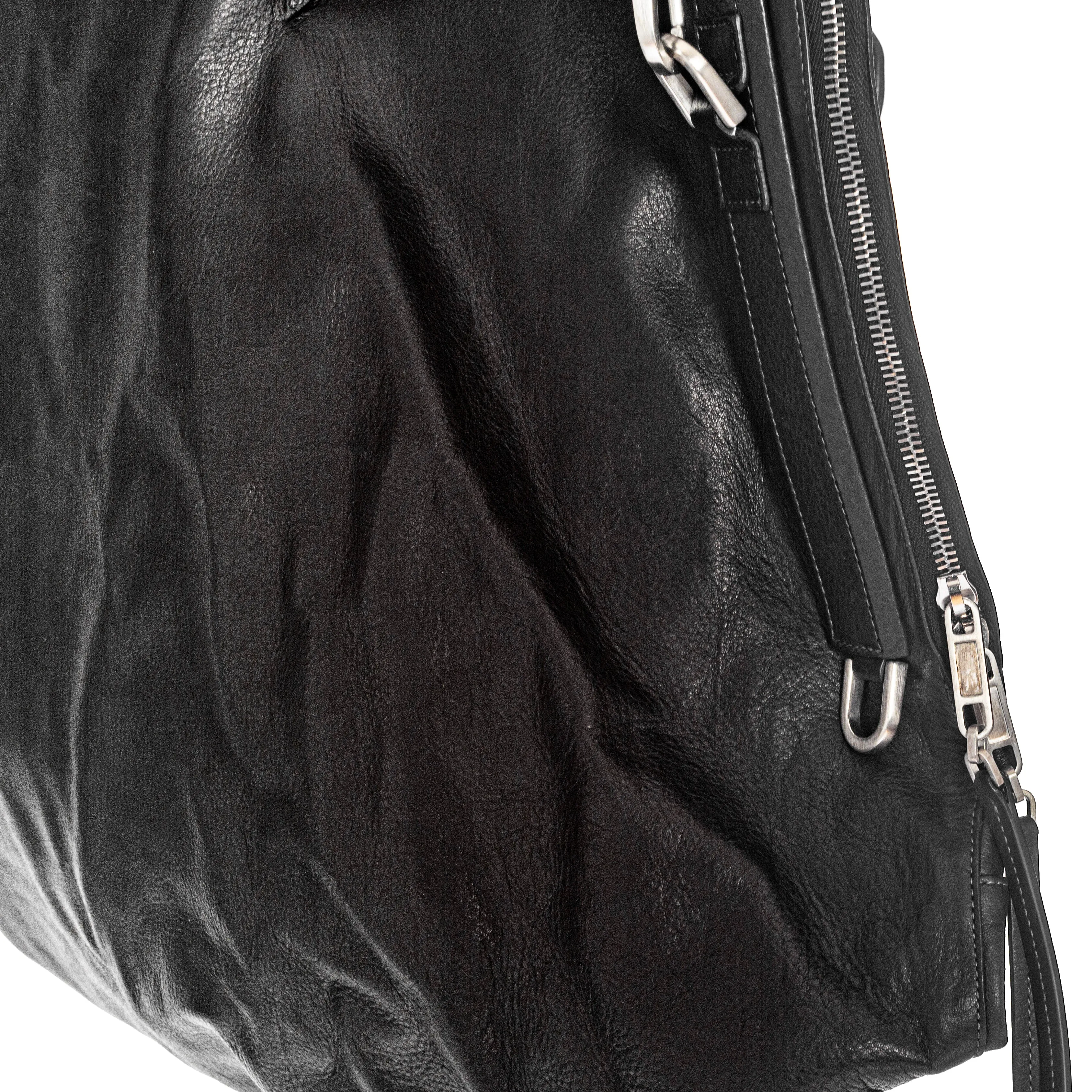 Larry Degrade Metallic Gradient and Black Leather Mega Duffle