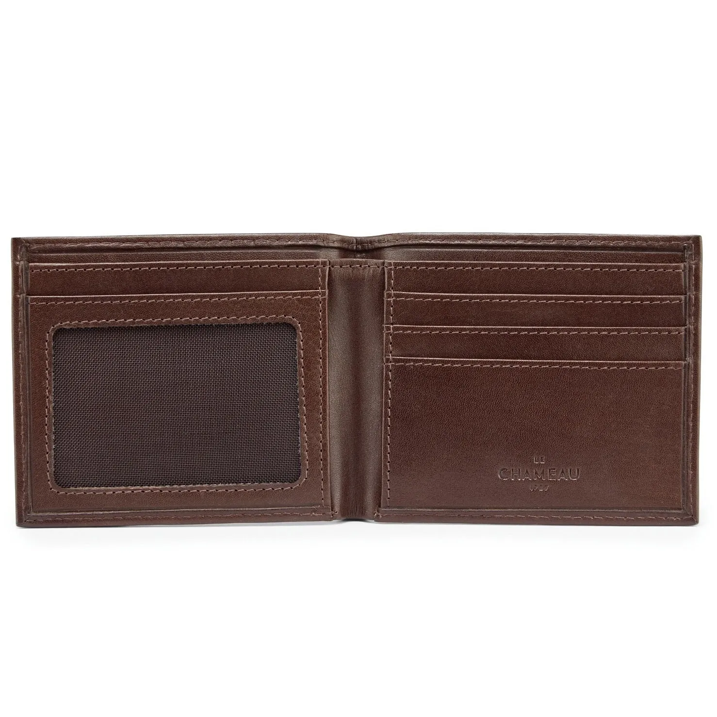 LE CHAMEAU Licence Holder & Bifold Wallet Gift Set - Marron Fonce