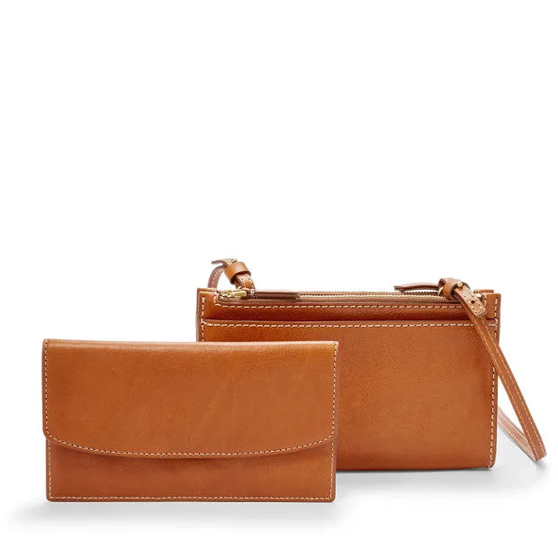 Leather Crossbody Mini Bag Sage Collection