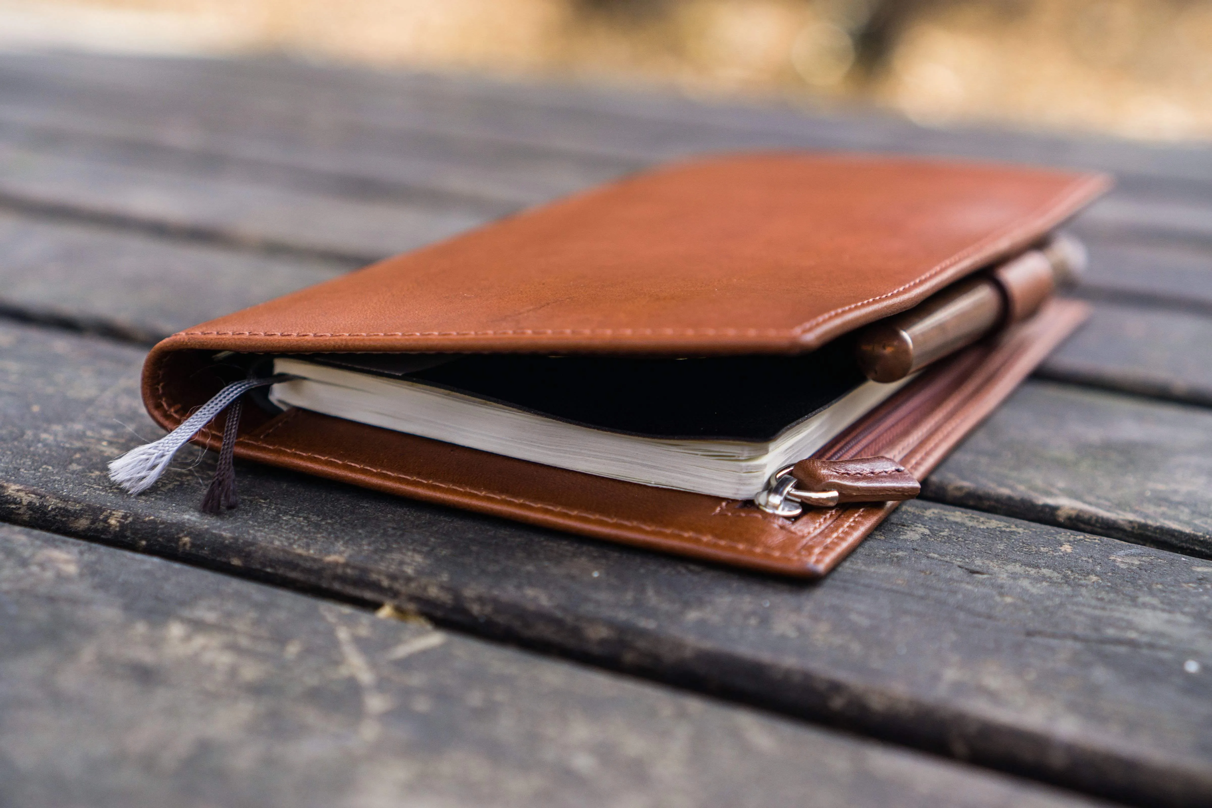 Leather Hobonichi Weeks Mega Cover - Brown