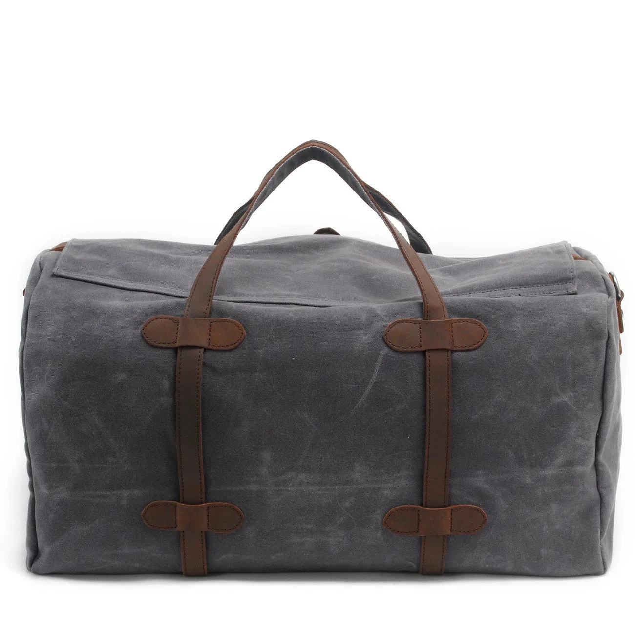 Leisure Waxed Leather Canvas Large Storage Traveling Duffle Bag 2023