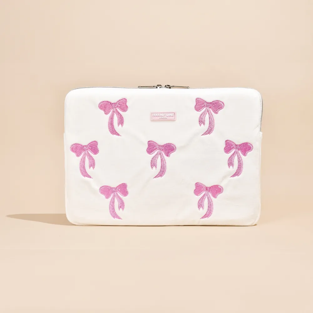 LUXE Pink Bow Laptop Sleeve