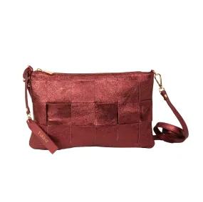 Maia Clutch & Crossbody Bag - Metallic Red