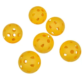 Masters Airflow XP Practice Balls (6 Pack) in Eco Bag - Yellow