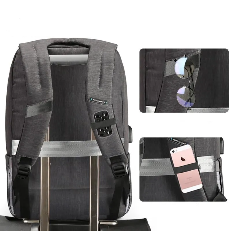 Medium Shockproof 15" Laptop Backpack with USB Charging