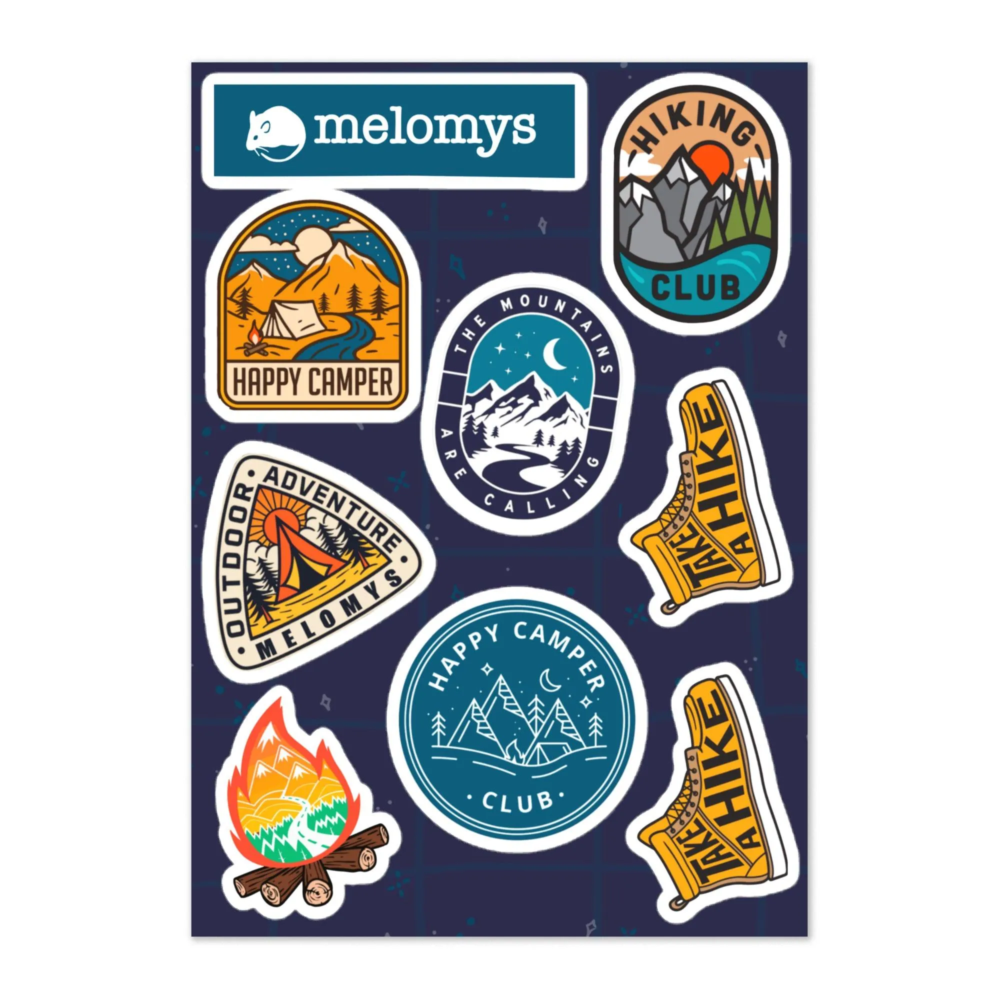 Melomys Hiking Sticker Sheet