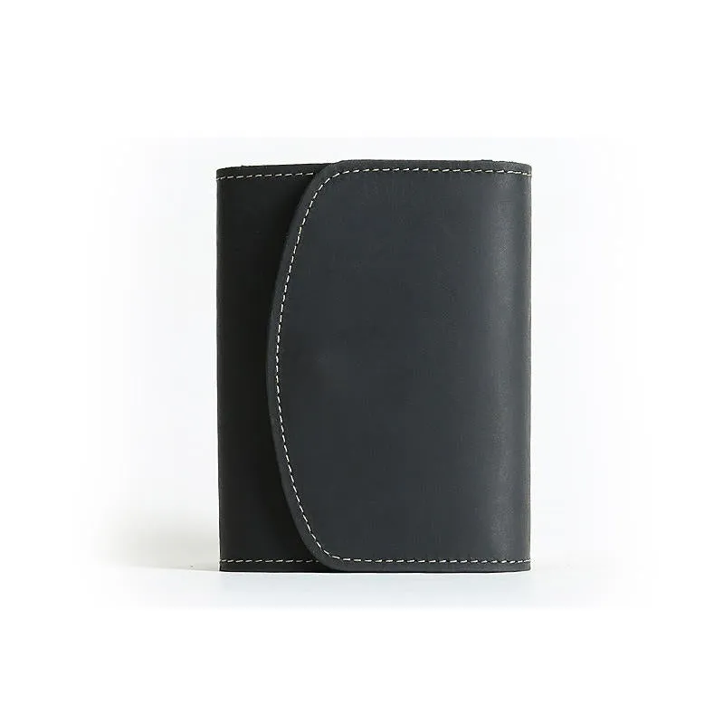 Men Retro Handmade Genuine Leather Multifunctional Short Wallet Card Holder Coin Holder