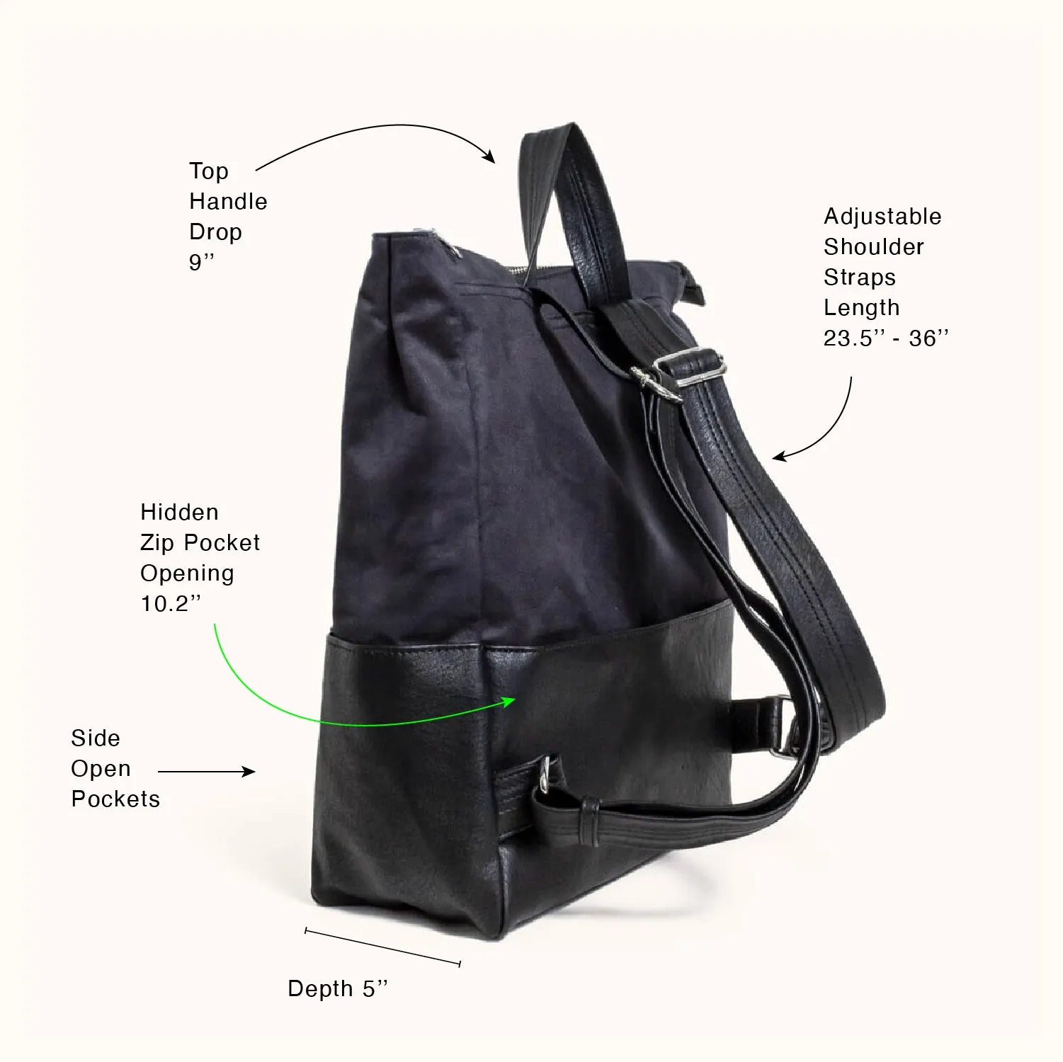 Metropolitan Backpack, Charcoal