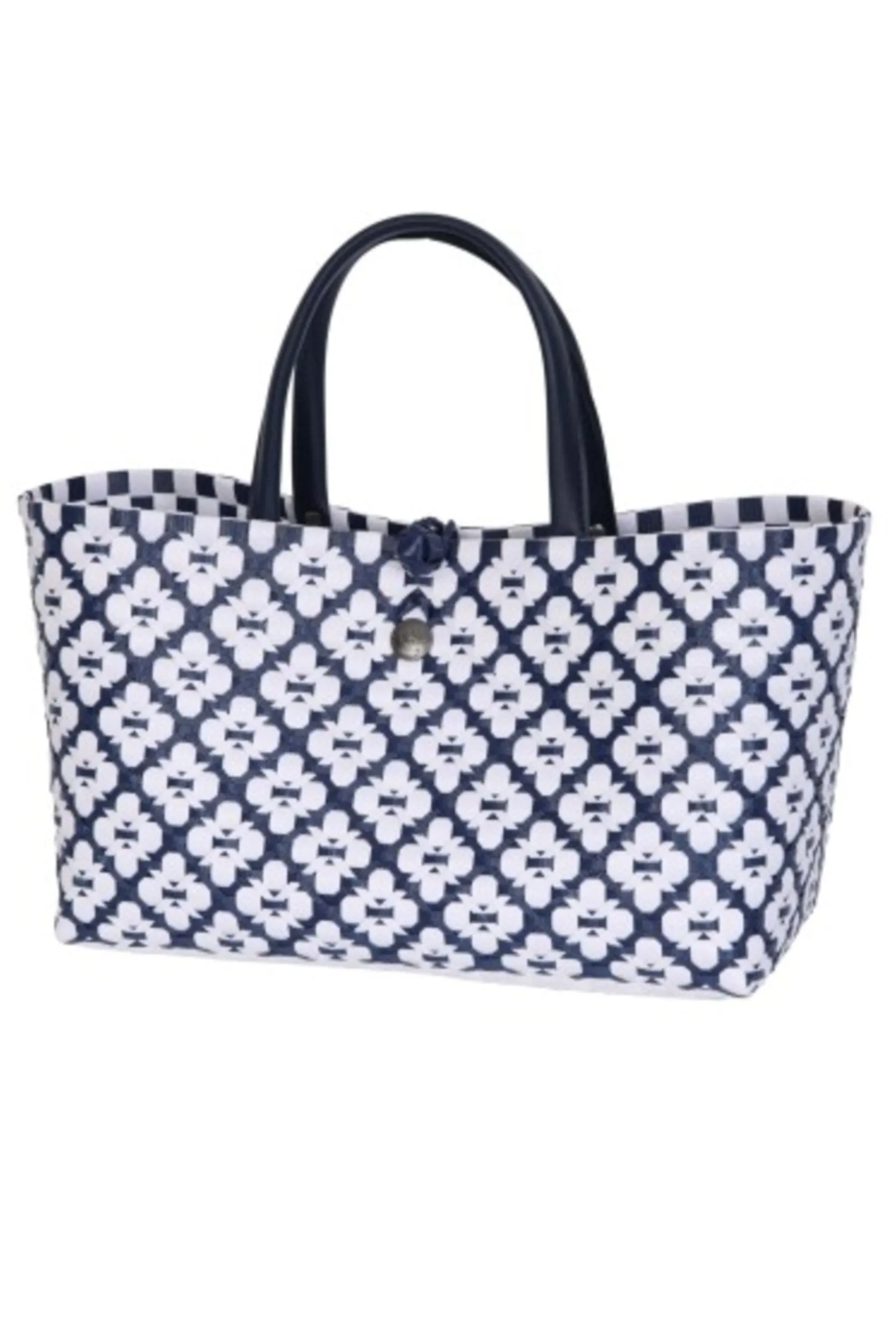 Mini Motif Bag | Navy & White