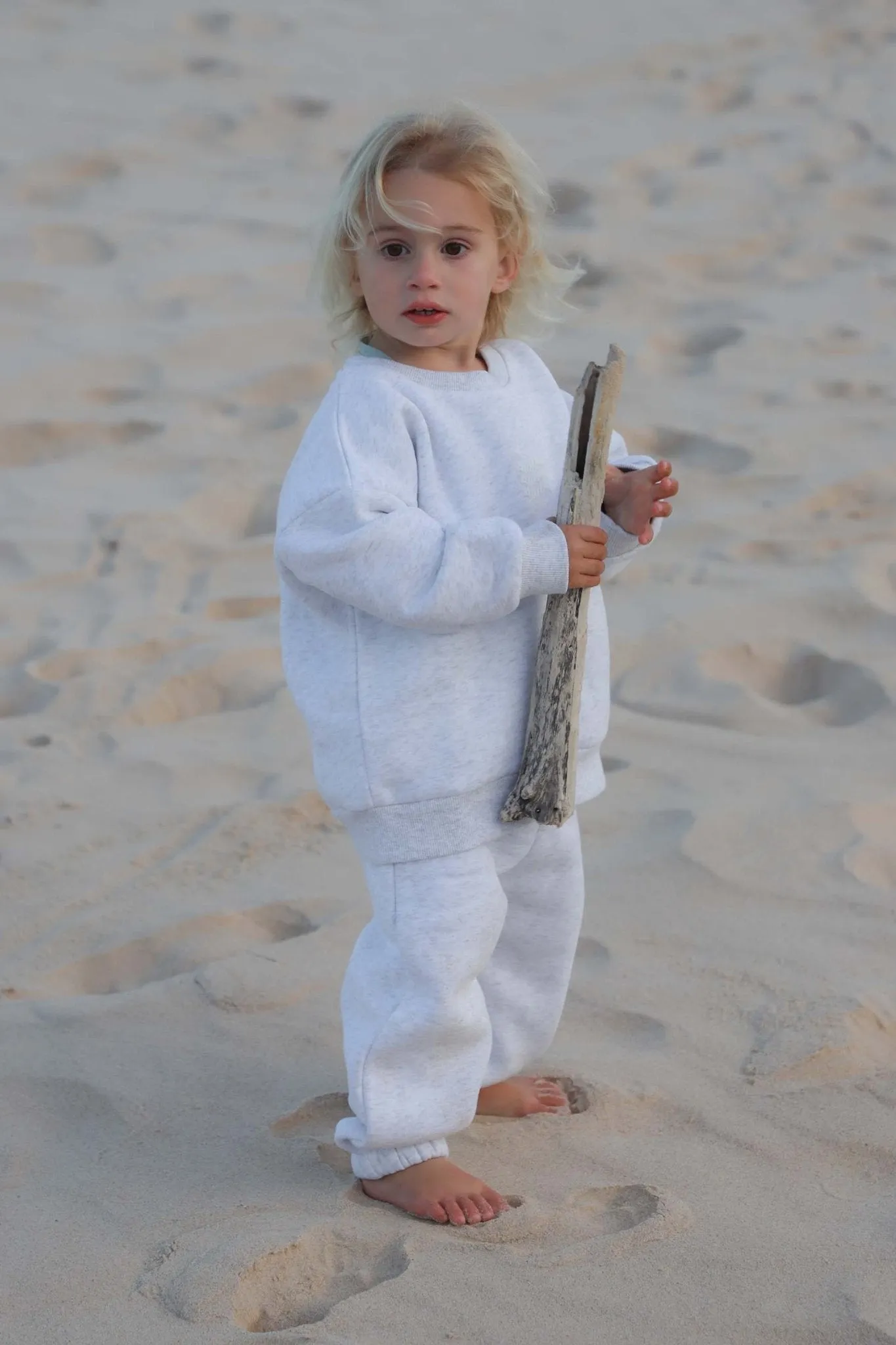 Mini Waves Jumper (White Marle)