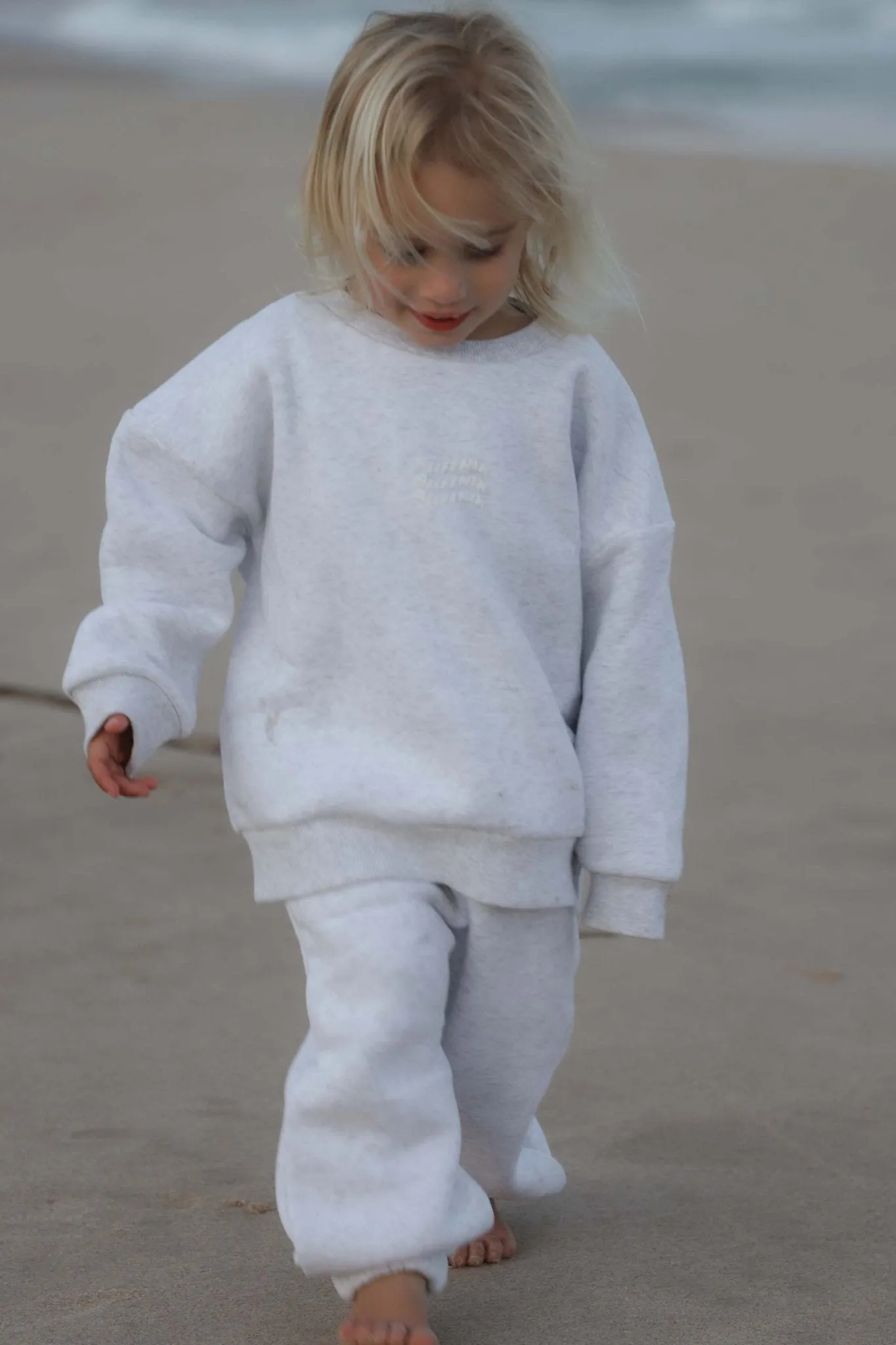 Mini Waves Jumper (White Marle)