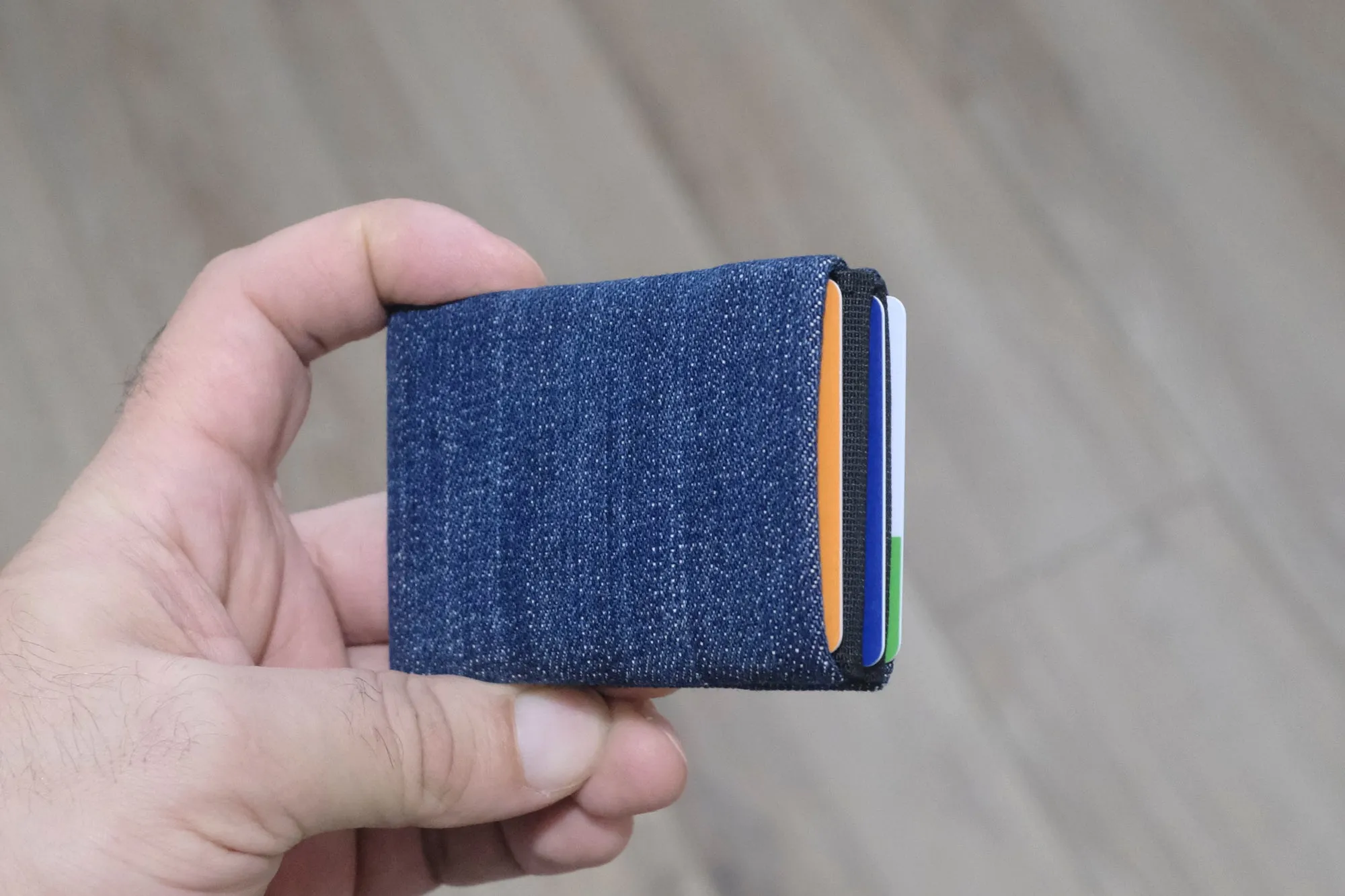 Minimalist Wallet - Mens Wallets - RFID Wallet - Carry Your Essentials in Style with Our Sustainable Recycled Denim