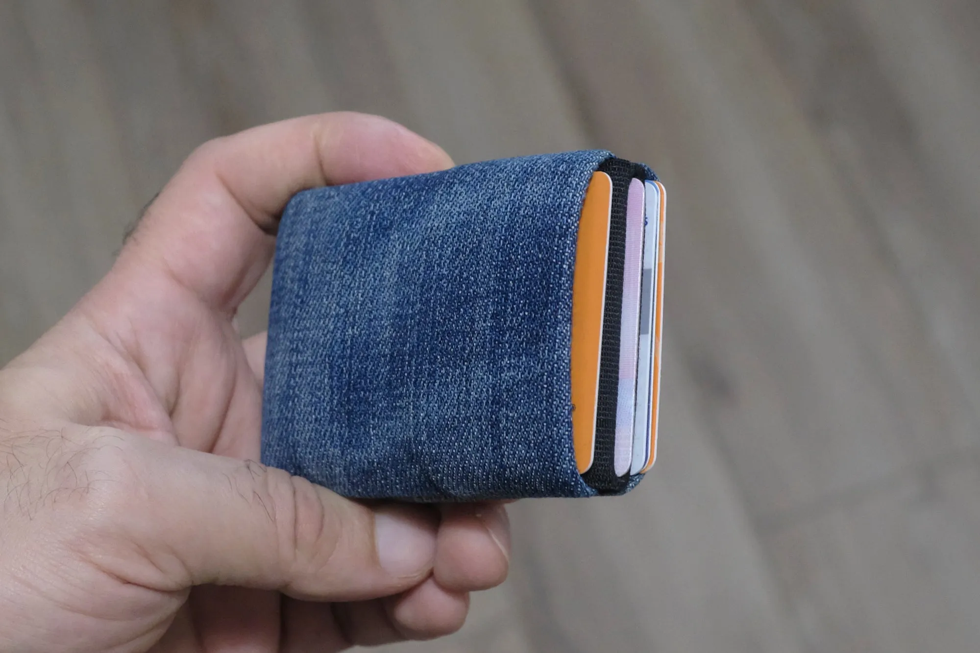 Minimalist Wallet - Mens Wallets - RFID Wallet - Carry Your Essentials in Style with Our Sustainable Recycled Denim