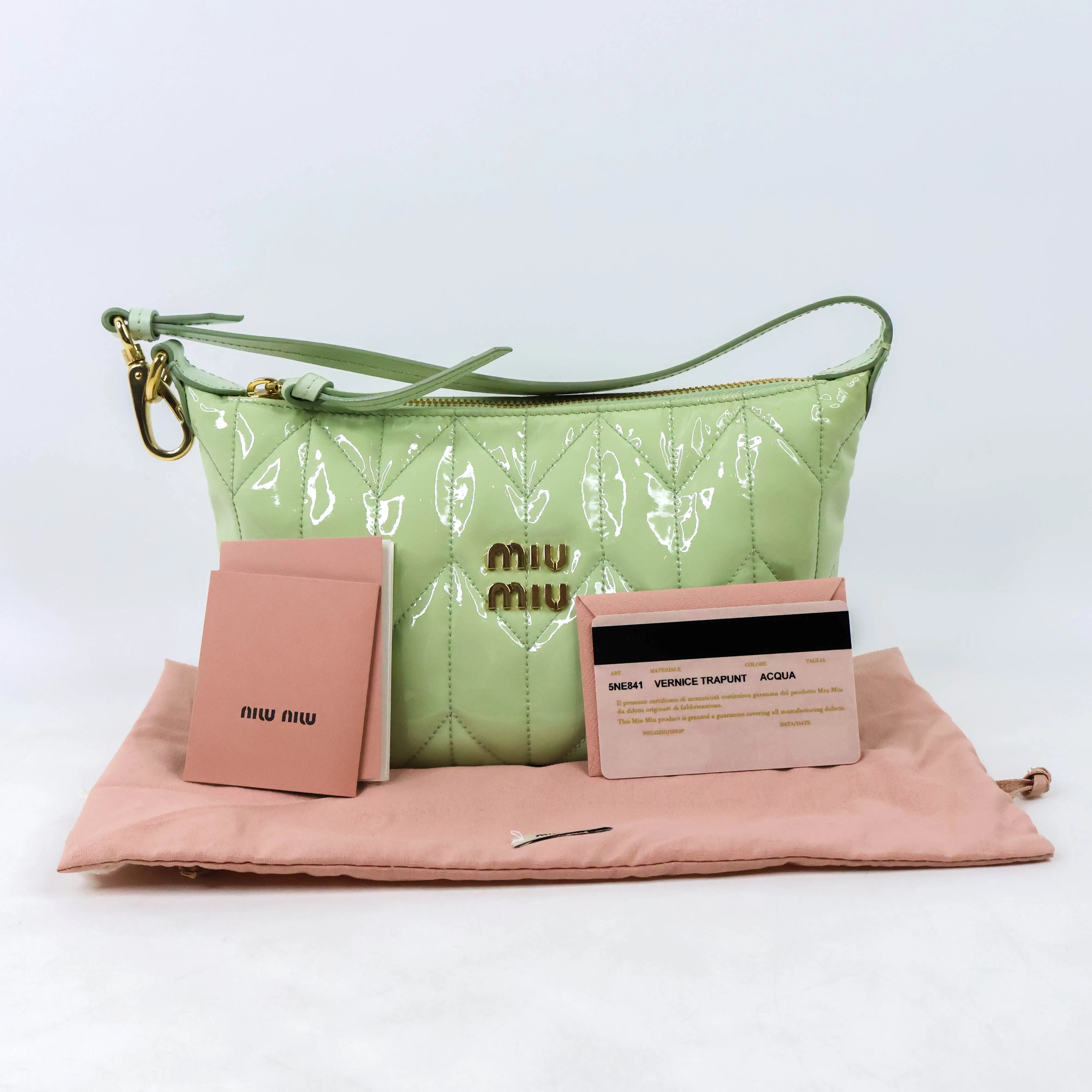 Miu Miu Spirit Cire Mini Patent Acqua