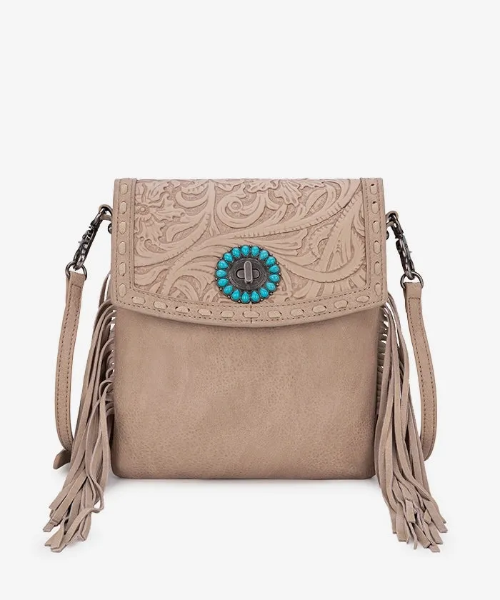 Montana West Tooled Concho Crossbody