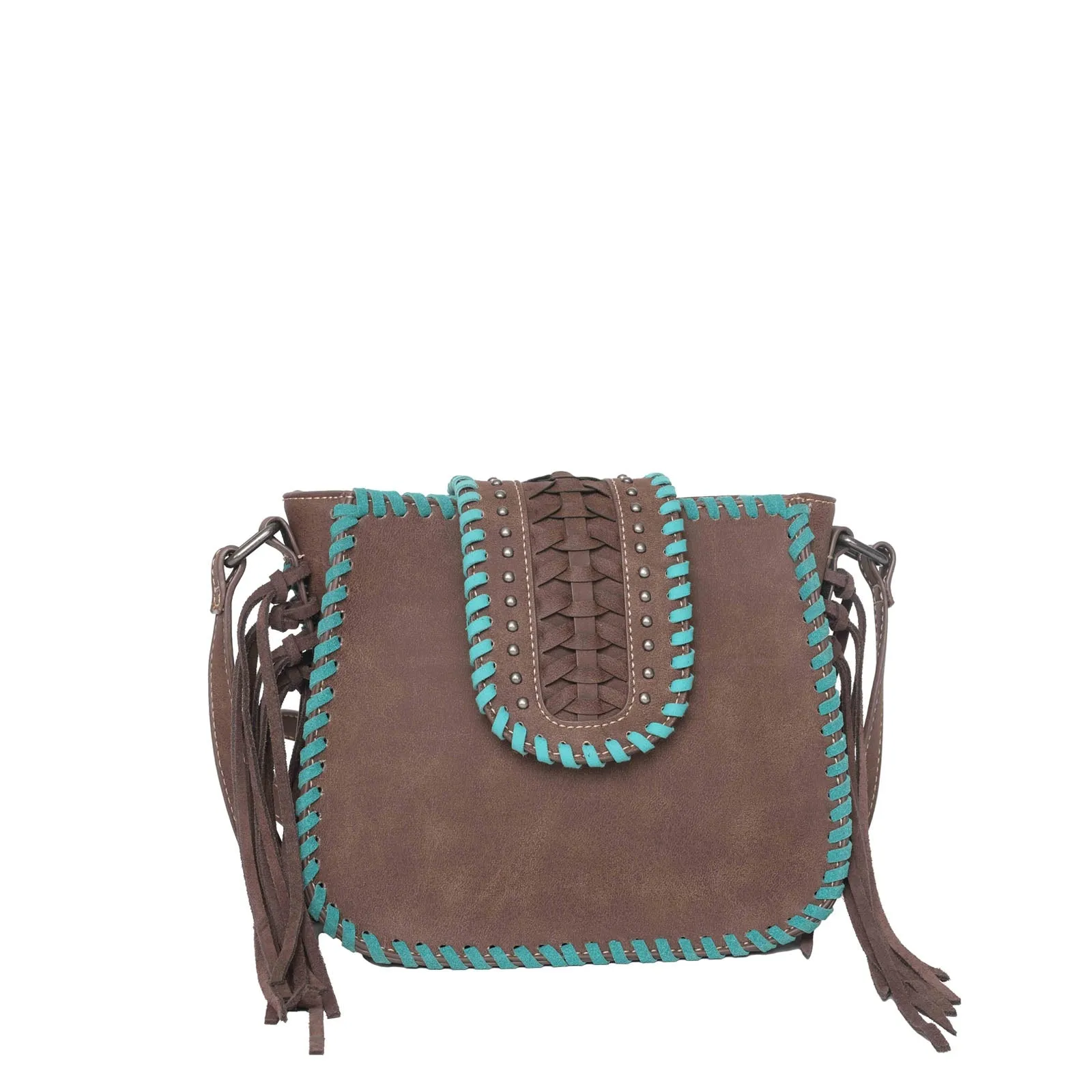 Montana West Whipstitch Fringe Western Crossbody Bag