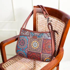 Multicolor Mandala Print Sleek Shoulder Bag