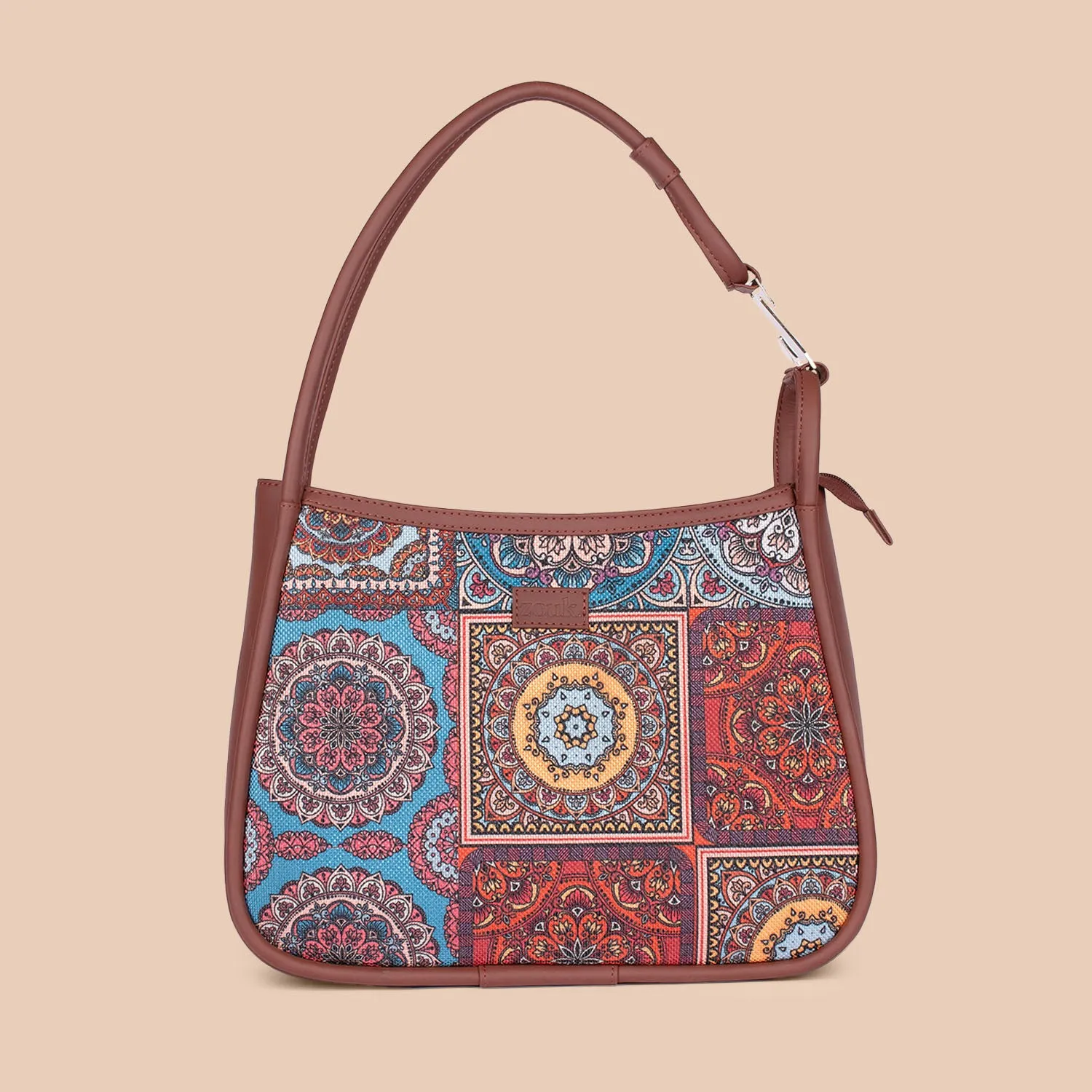 Multicolor Mandala Print Sleek Shoulder Bag