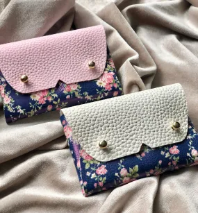 Navy Floral Pouch