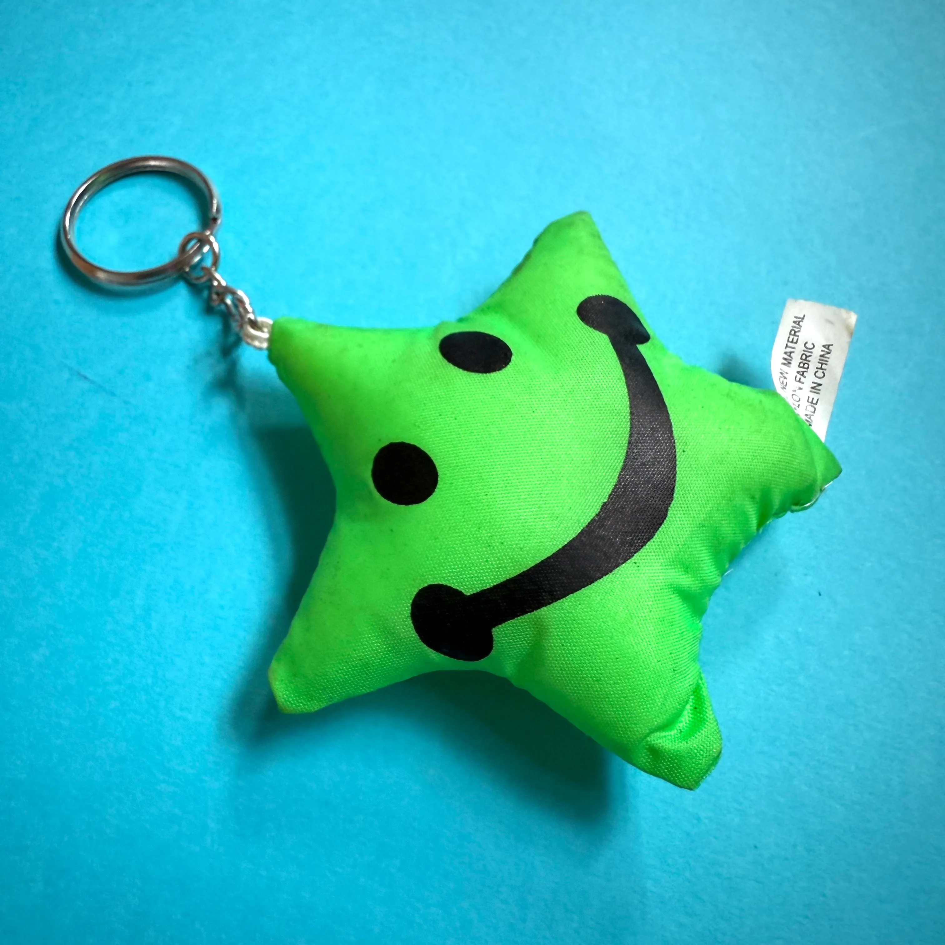 Neon 80s vintage puffy star charm