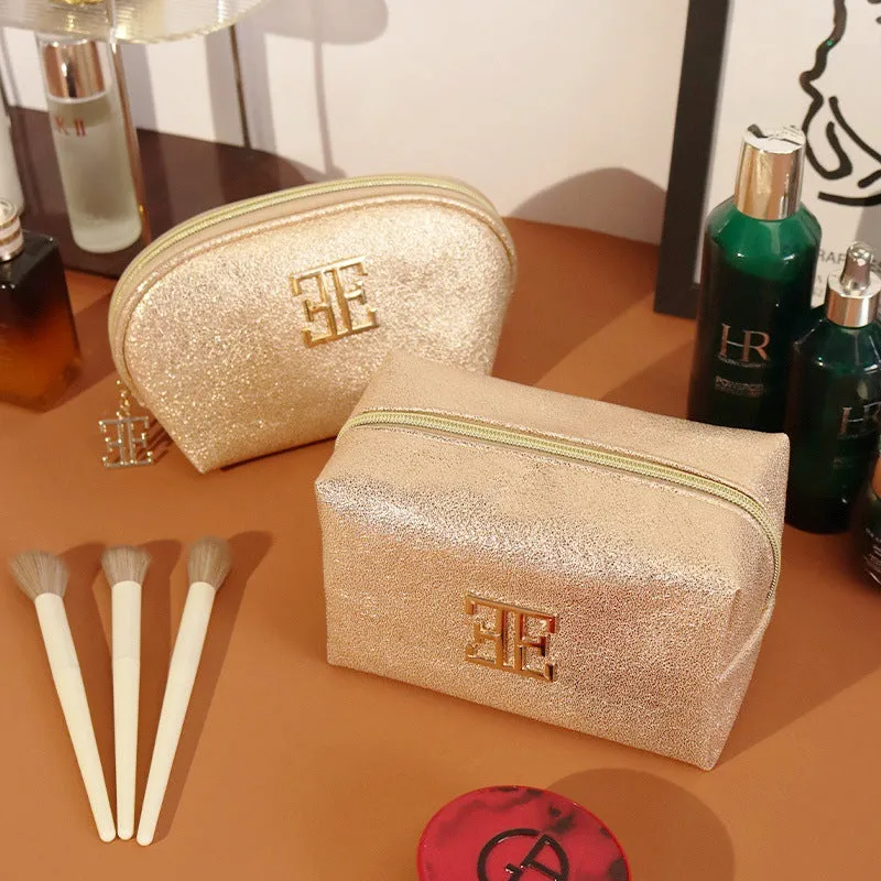 New PU hot stamping cosmetic bag large capacity ins high appearance multifunctional portable