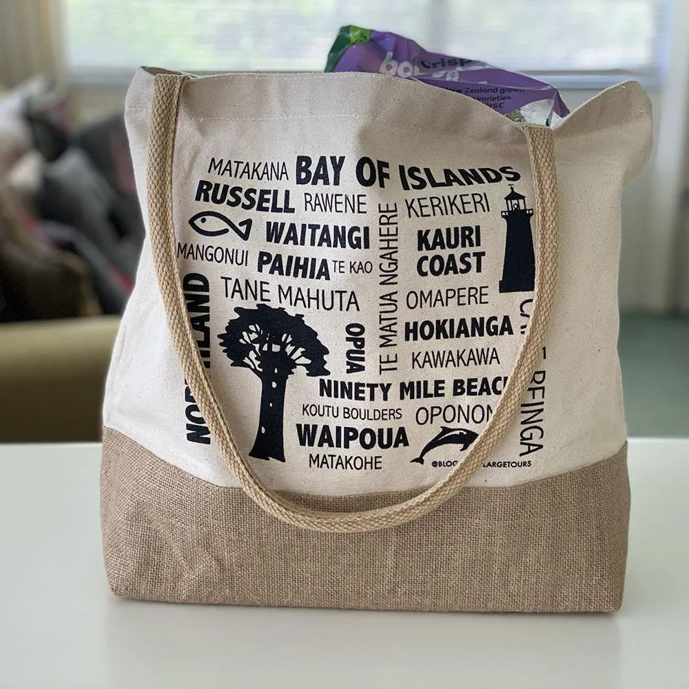 Northland canvas and jute shopping bag