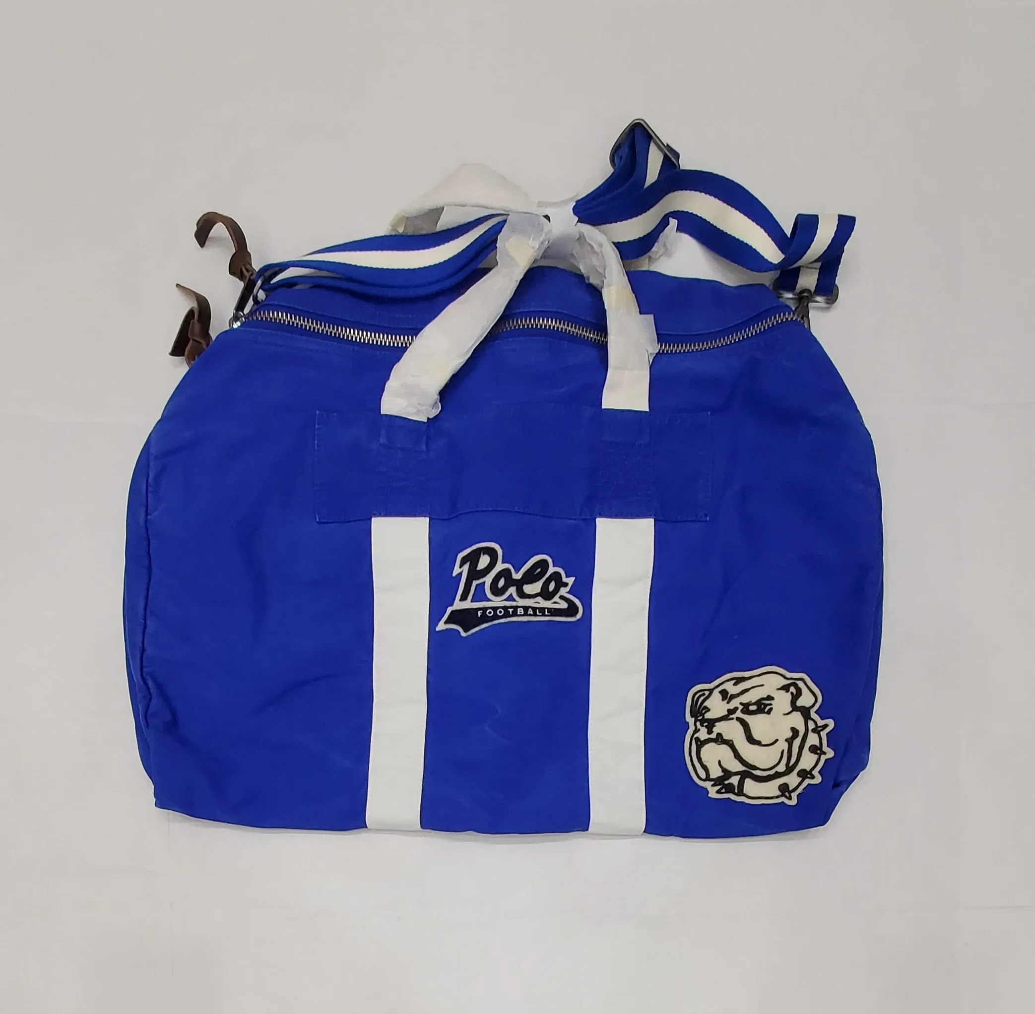 NWT Polo Ralph Lauren Royal Blue Bulldog Duffle Bag