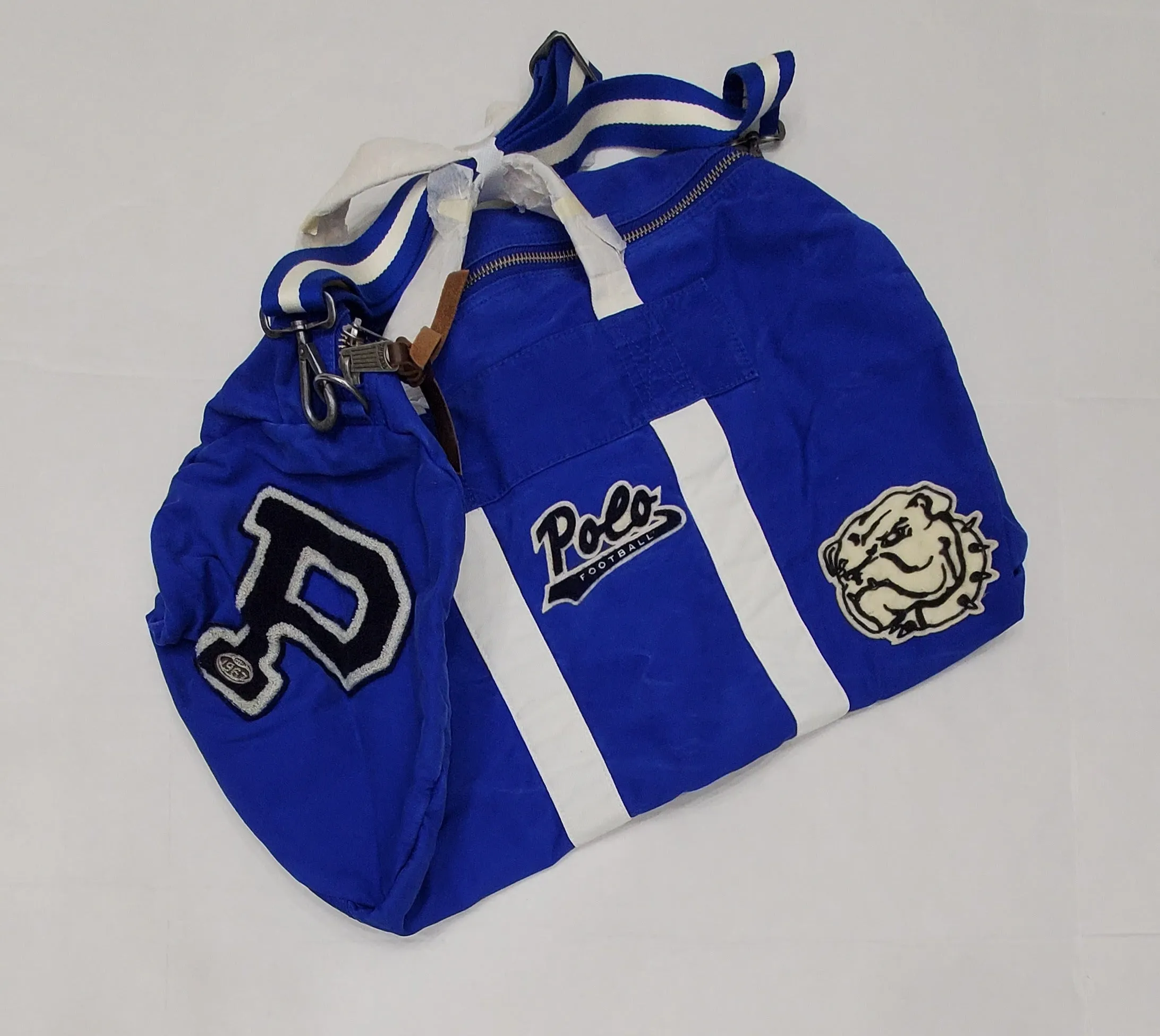 NWT Polo Ralph Lauren Royal Blue Bulldog Duffle Bag