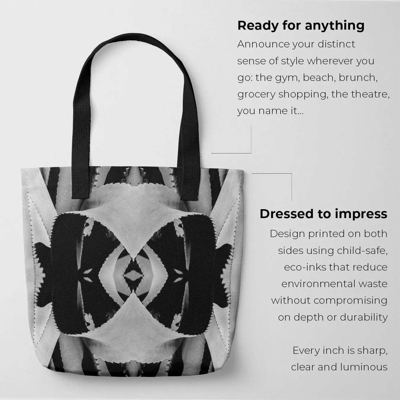 Oh So Succulent - Trippy Modern Botanical Shopping Tote