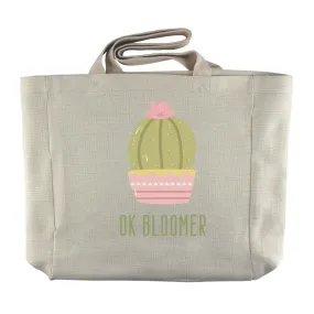 OK Bloomer | Cactus Themed Reusable  Grocery Tote