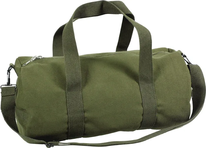 Olive Drab Heavyweight Cotton Canvas Duffle Bag Sports Gym Shoulder & Carry Bag 24"x12"x12"