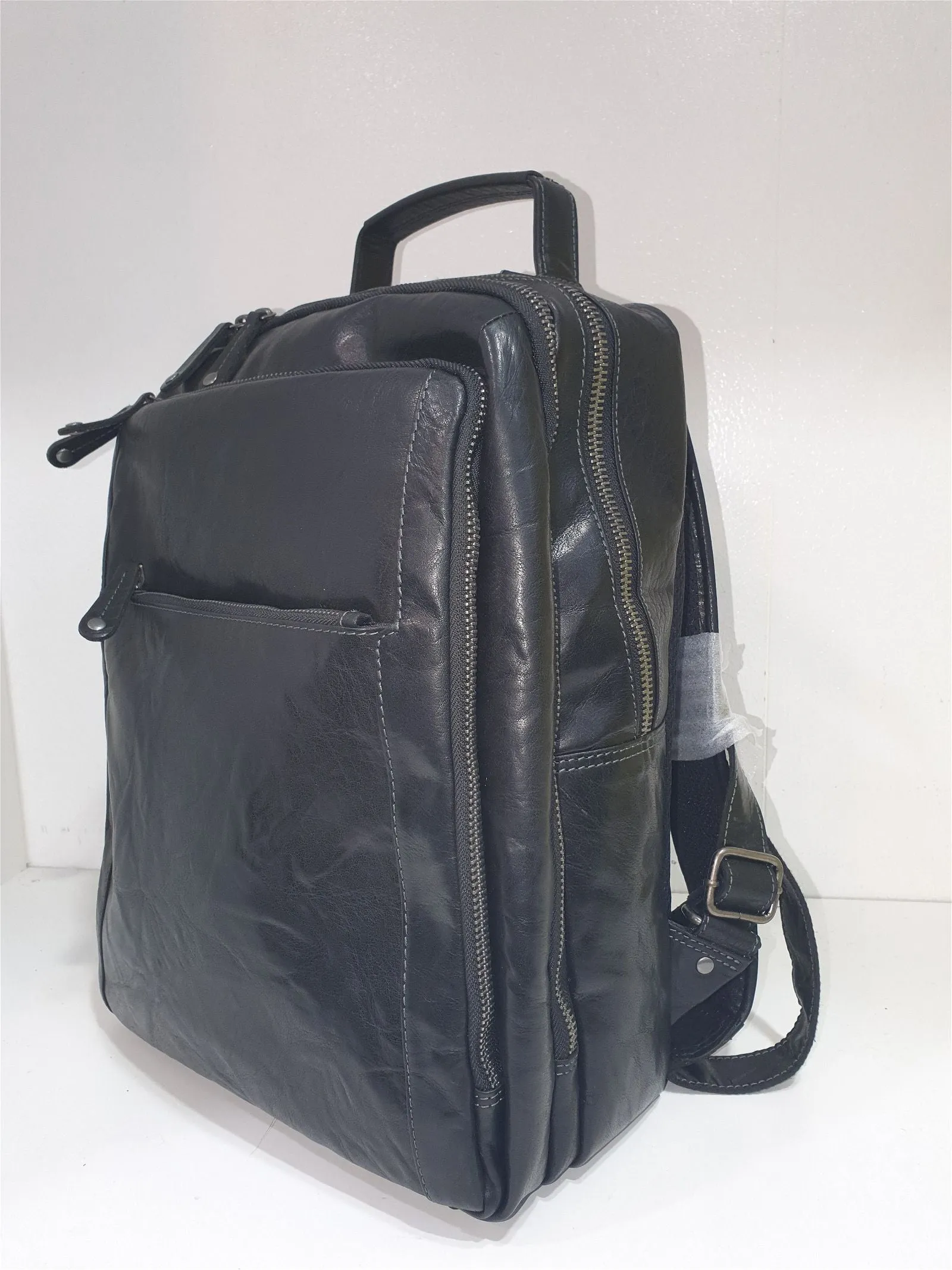 Oran - Mike Large Leather Laptop Backpack