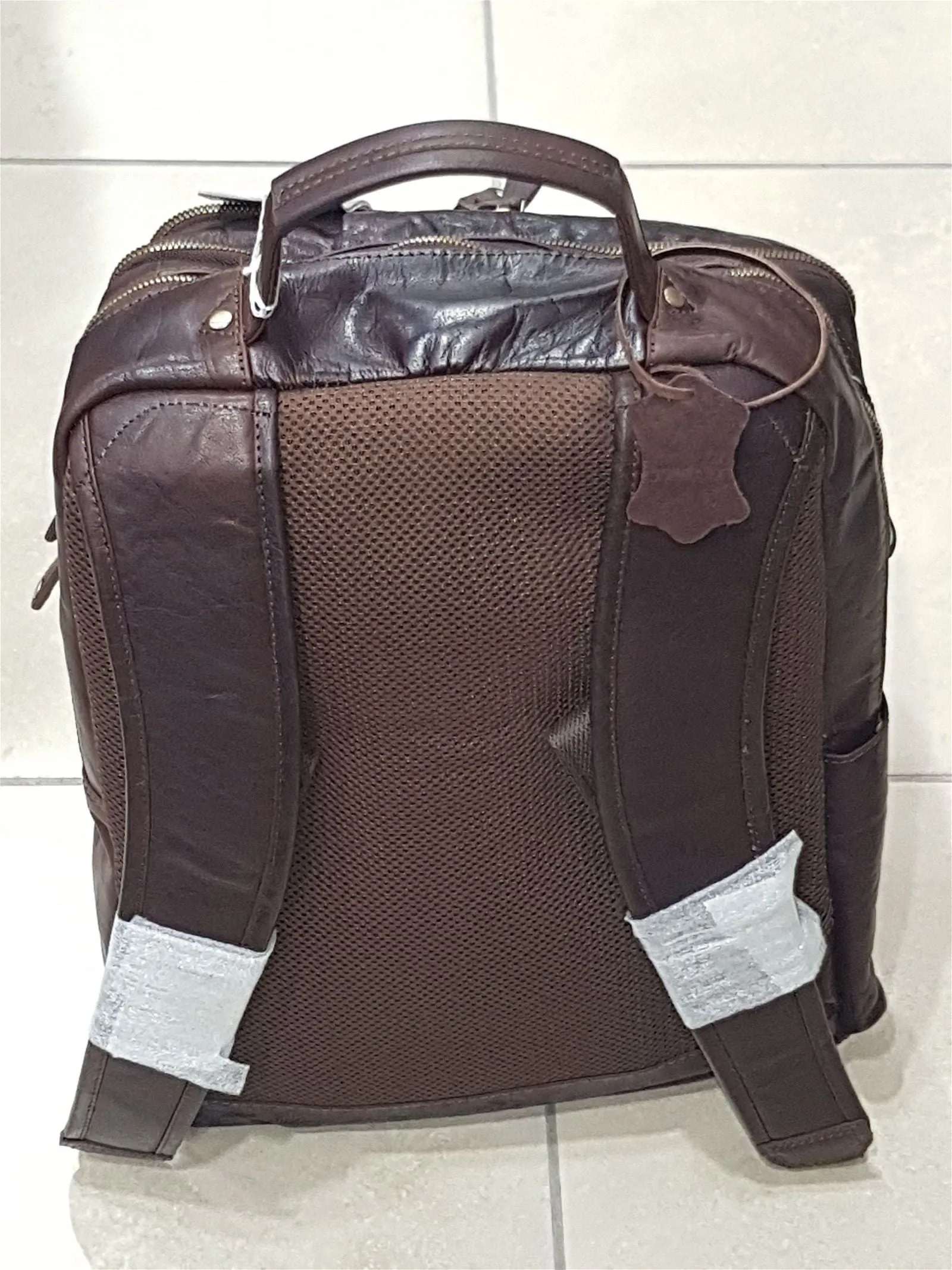 Oran - Mike Large Leather Laptop Backpack