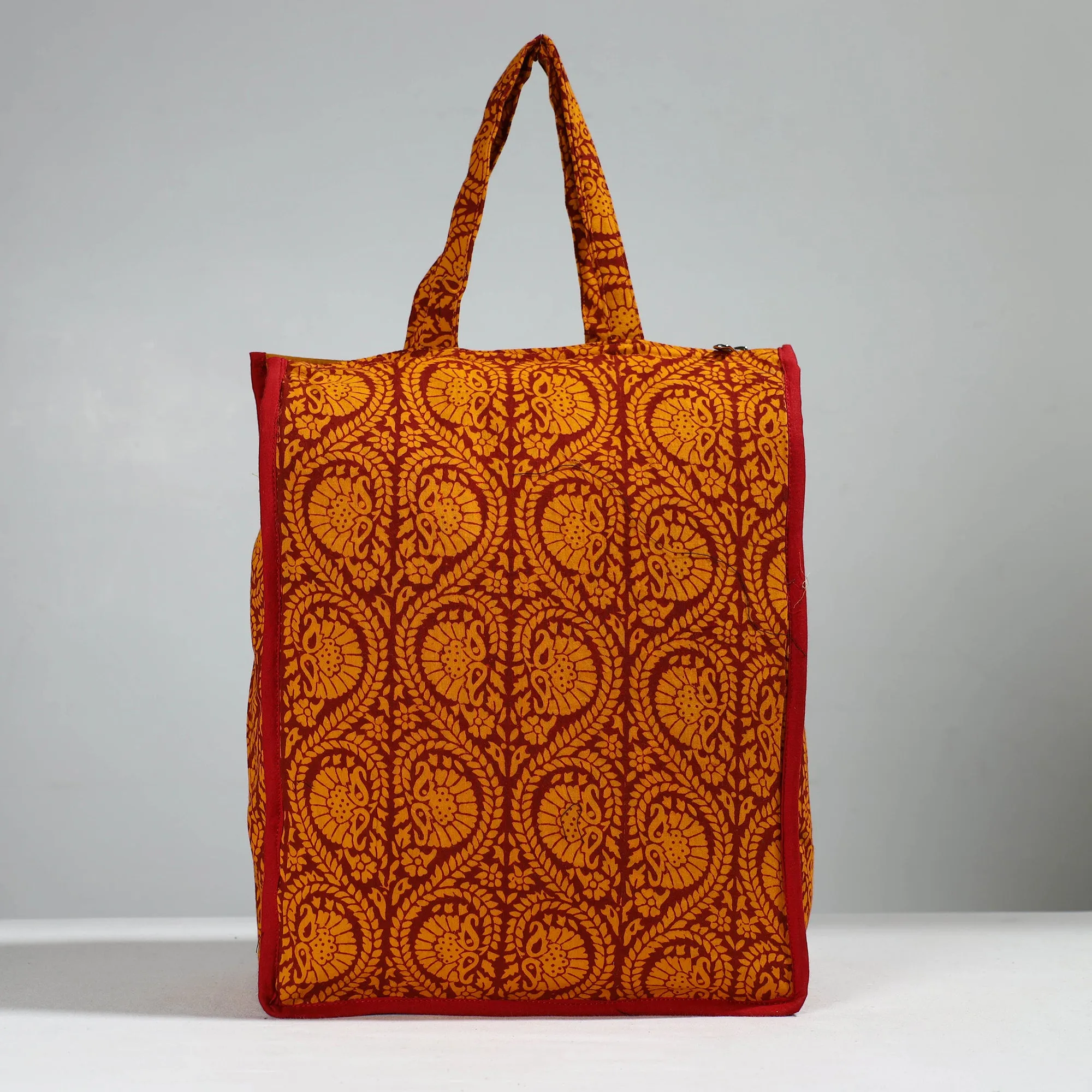 Orange - Handcrafted Cotton Shopping Bag 09