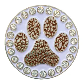 Paw Print (Brown) Golf Ball Marker Only