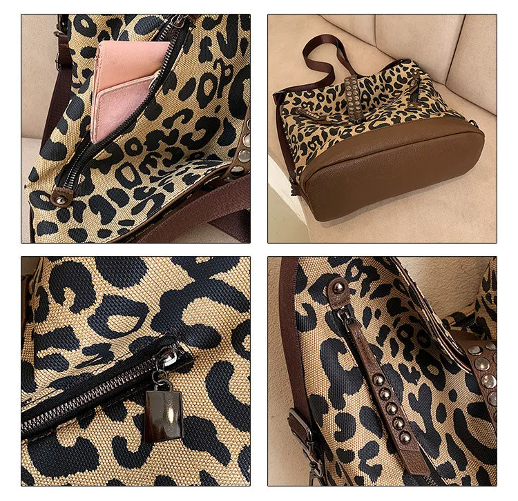 Paziye Leopard shoulder bag Tote bag