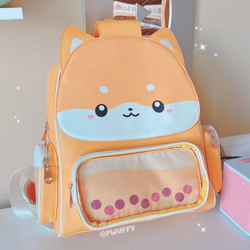 Peach Shiba Boba Ita Backpack