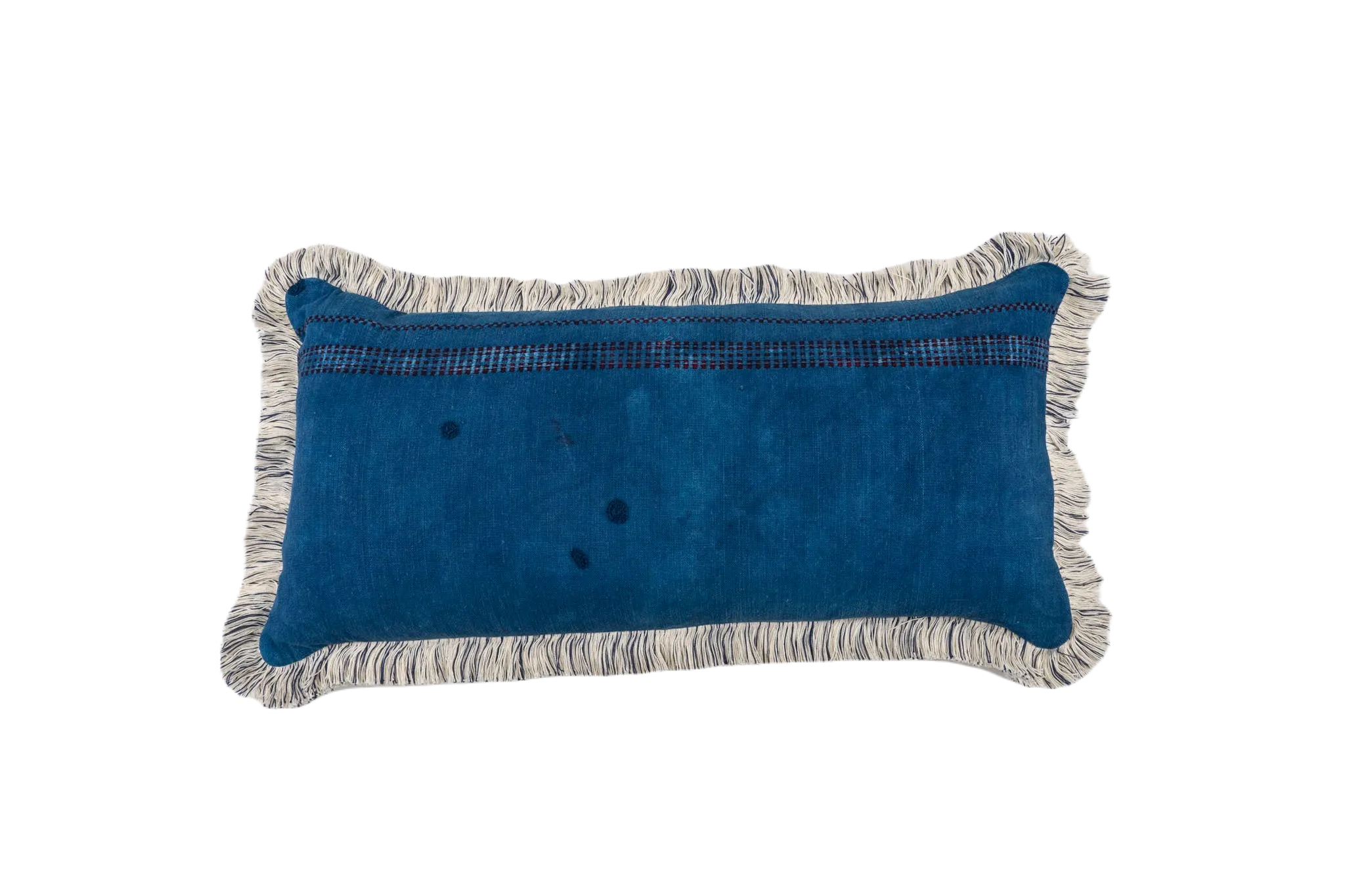 Pillow: Indigo over dyed antique handwoven hemp - P155