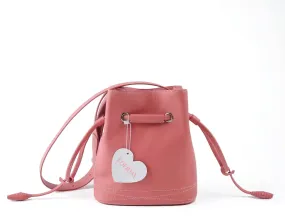 Pink Semi - Korean Handmade Mini Bucket Bag | Crossbody Bag in Leather