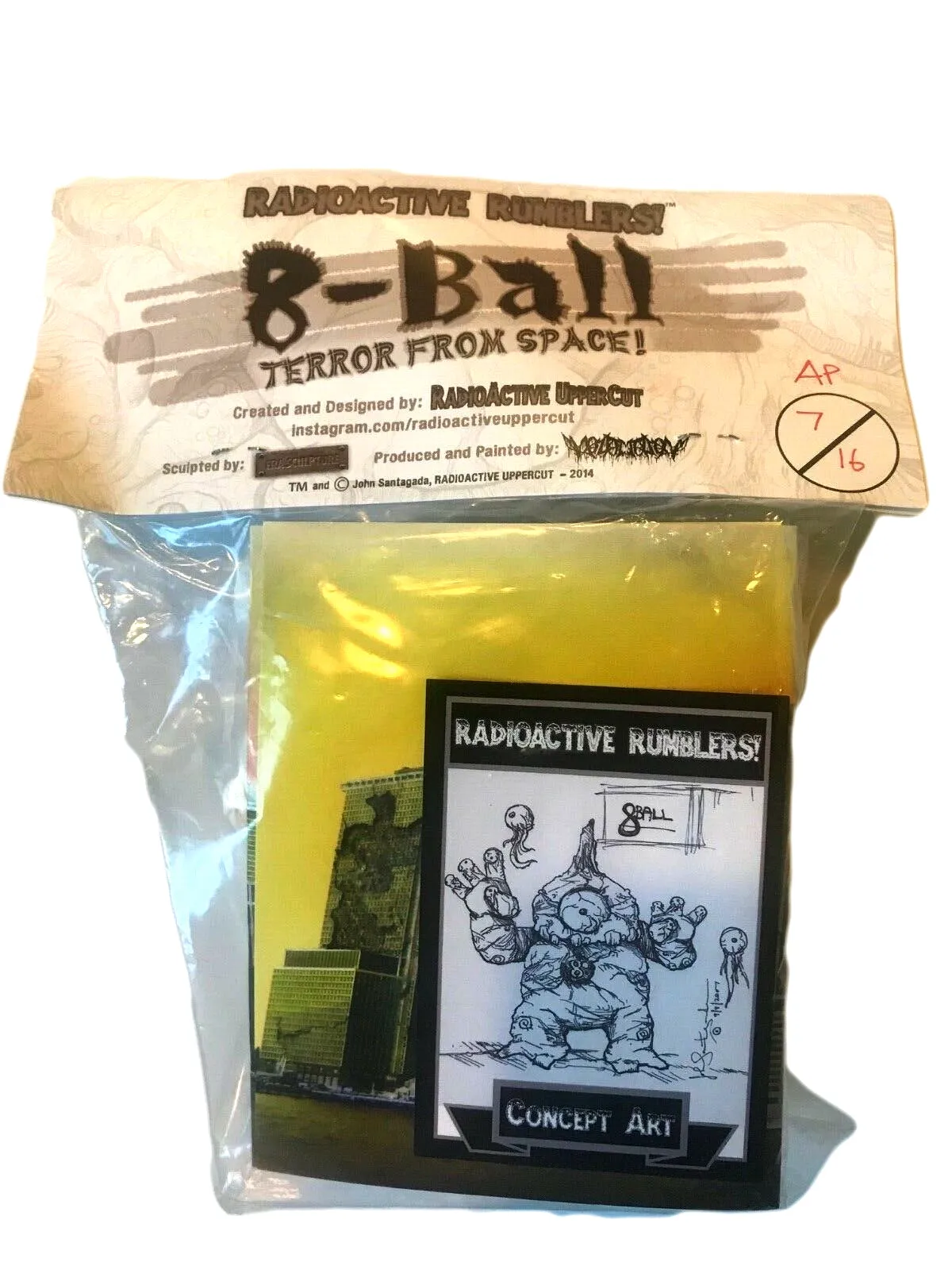 Radioactive Rumblers 8-Balll Sofubi Radioactive Uppercut Soft Vinyl Designer Toy AP 7 of 16