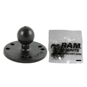 Ram - 2.5 Round Base (Amp'S Hole Pattern) 1 Ball & Mounting Hardware | RAM-B-202-G1U