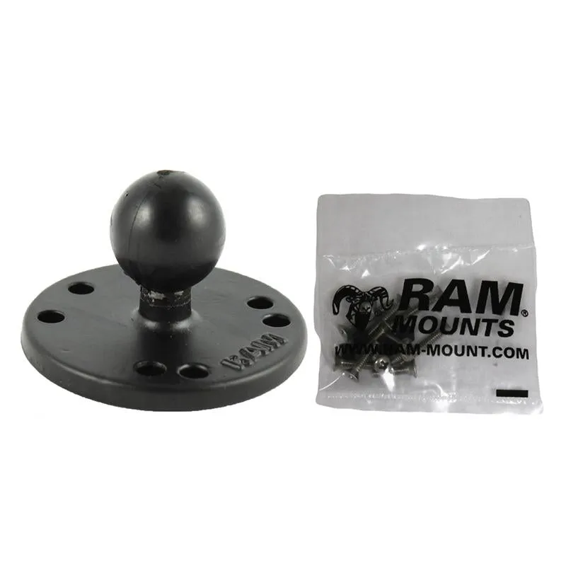 Ram - 2.5 Round Base (Amp'S Hole Pattern) 1 Ball & Mounting Hardware | RAM-B-202-G1U