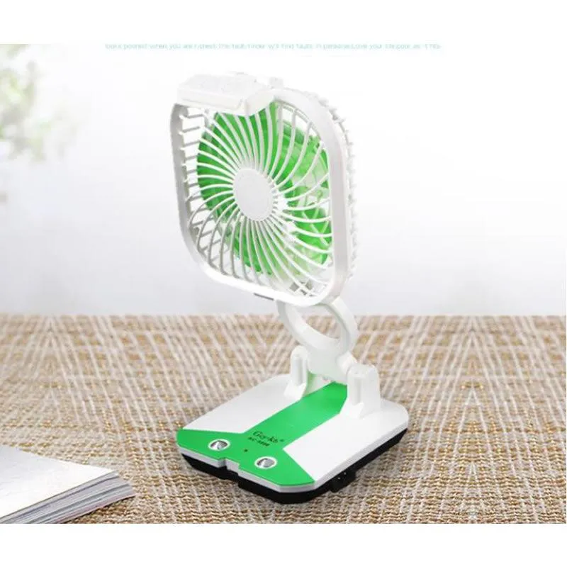 Rechargeable Foldable Cooling Fan KC-5900 Green