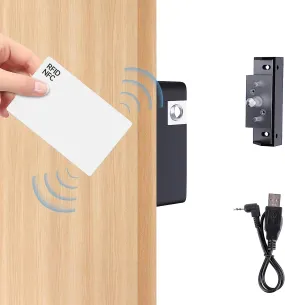 RFID Electronic Cabinet Lock, Smart NFC Drawer Locks, Hidden Card Lock for Wooden Cabinet Cupboard Drawer Furniture