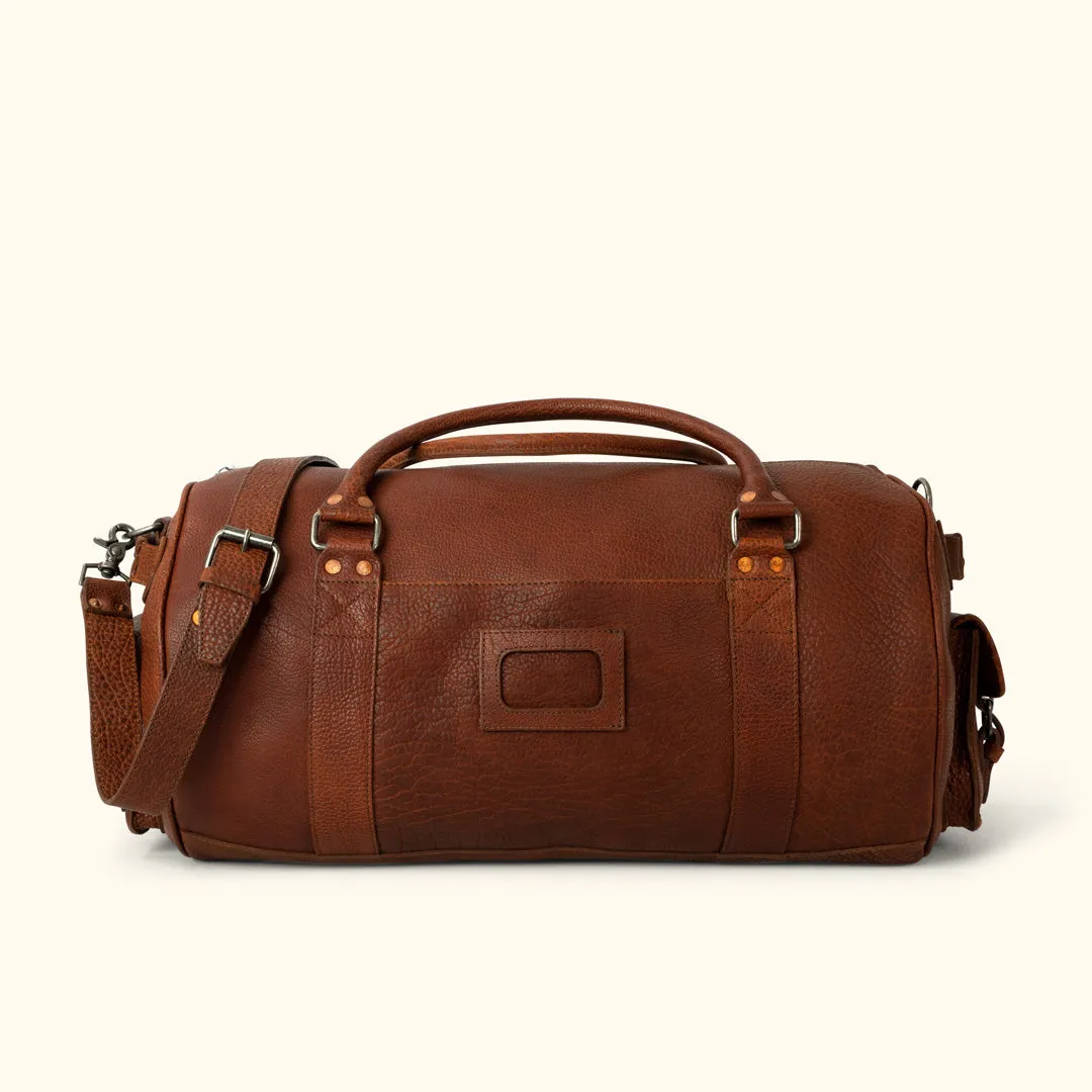 Ryder Reserve Bison Leather Travel Duffle Bag | Brown