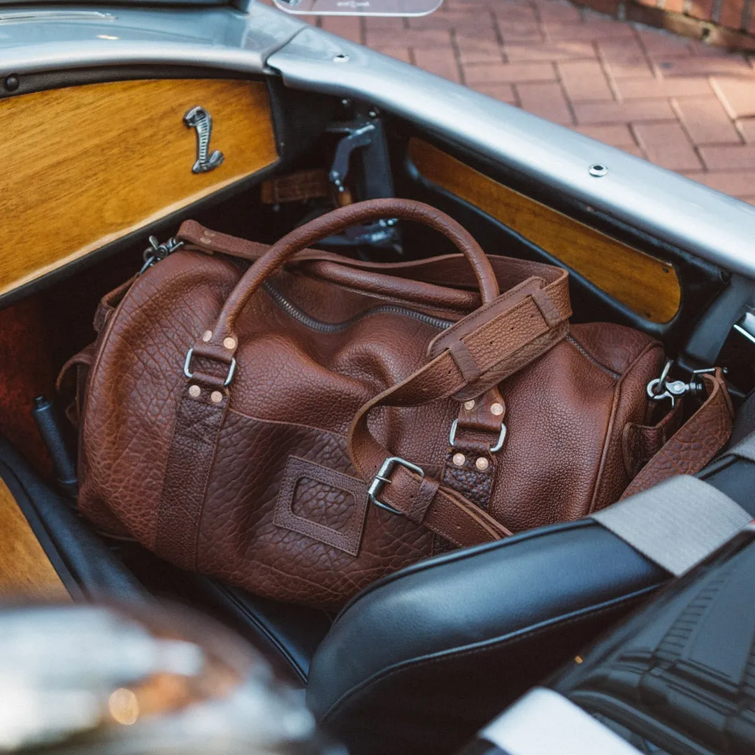 Ryder Reserve Bison Leather Travel Duffle Bag | Brown